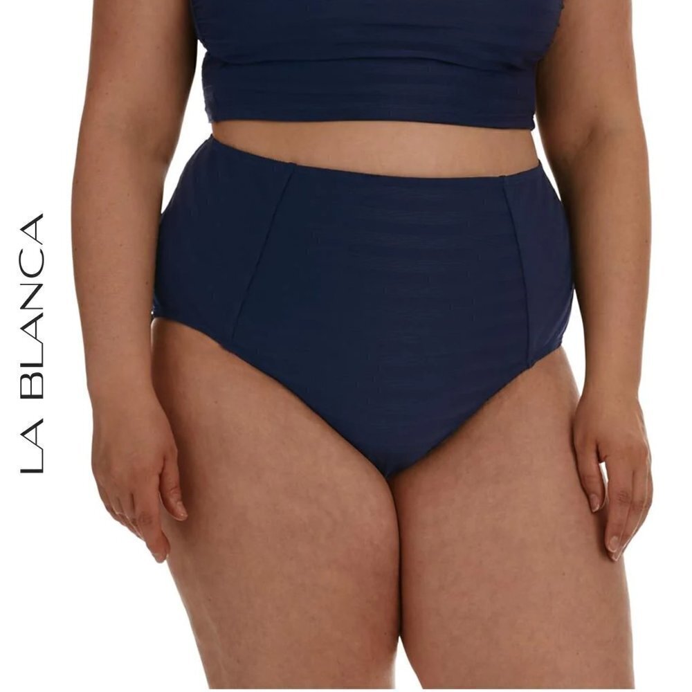 NWT La Blanca Plus Linea Costa High Waist Tummy Control Bikini Bottom
